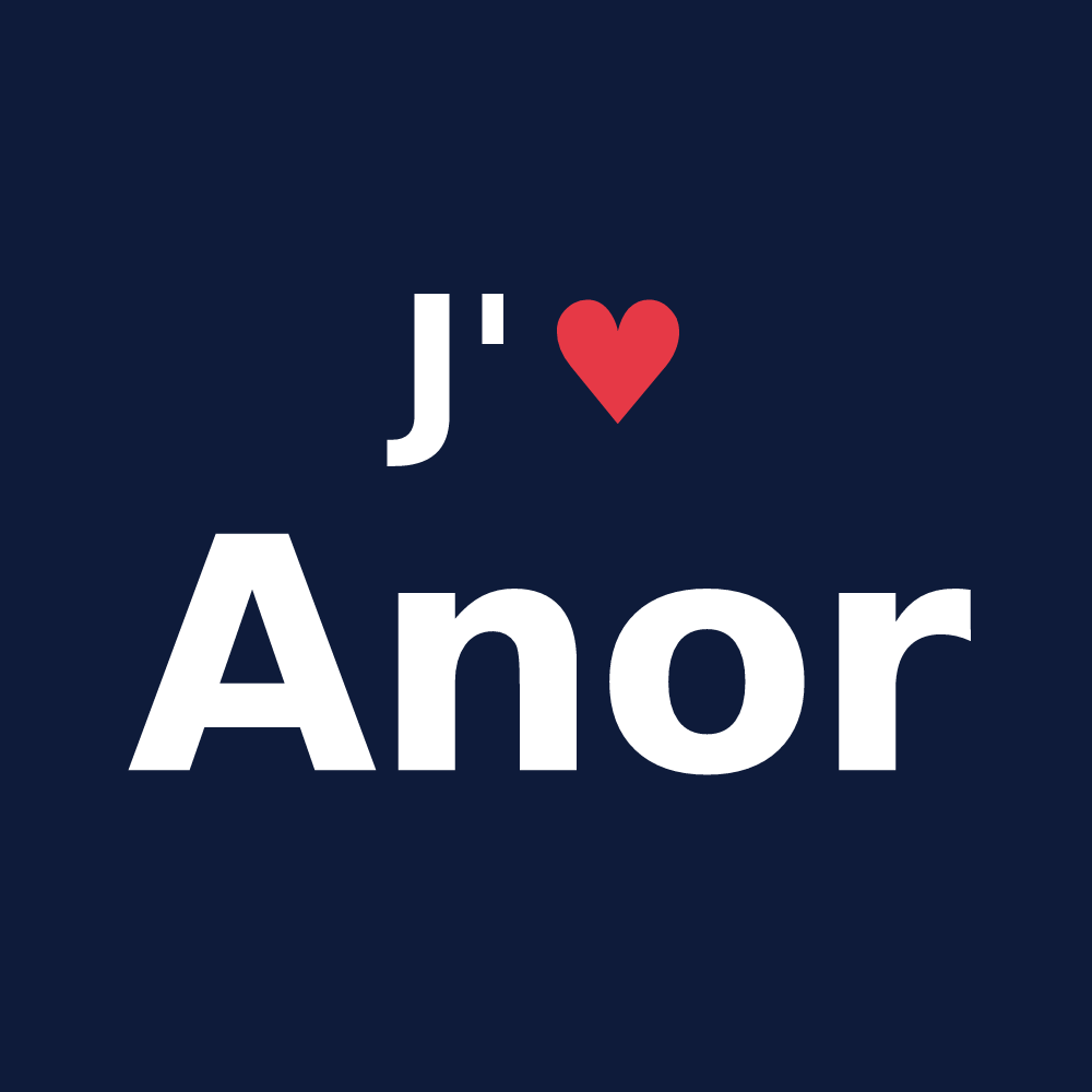 T-shirt personnalisé Anor — design J'aime Anor