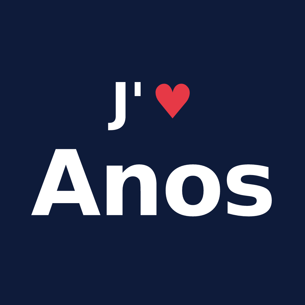 T-shirt personnalisé Anos — design J'aime Anos