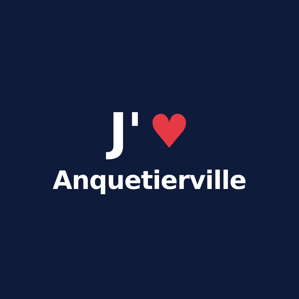 T-shirt personnalisé Anquetierville — design J'aime Anquetierville