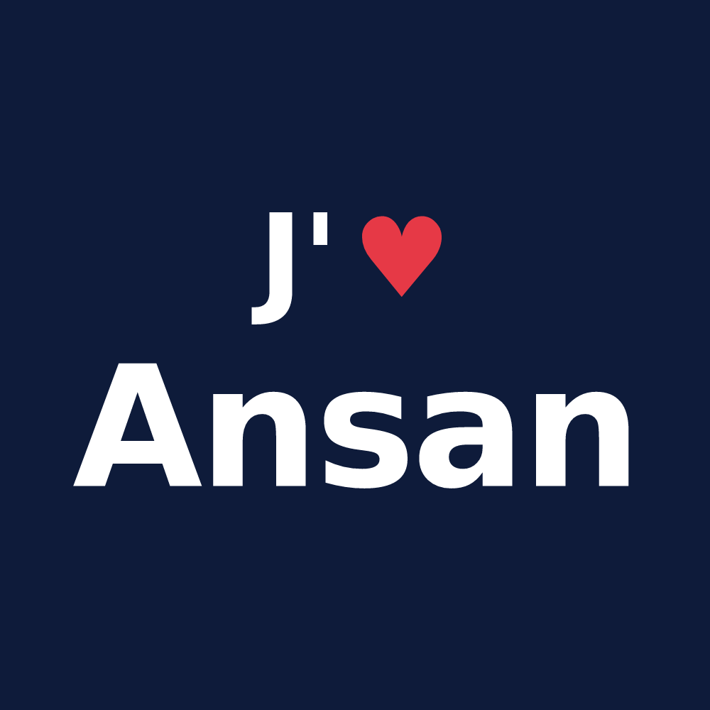 T-shirt personnalisé Ansan — design J'aime Ansan