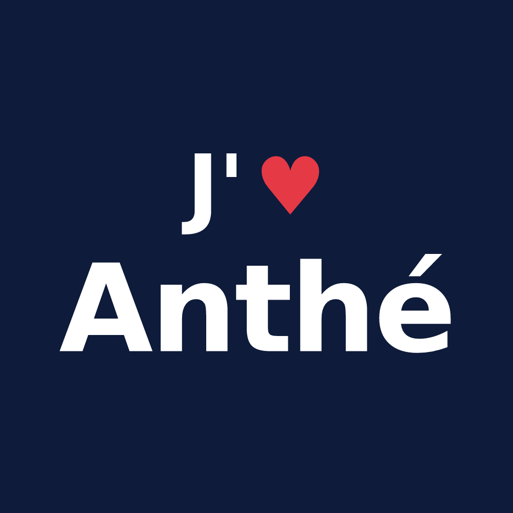 T-shirt personnalisé Anthé — design J'aime Anthé