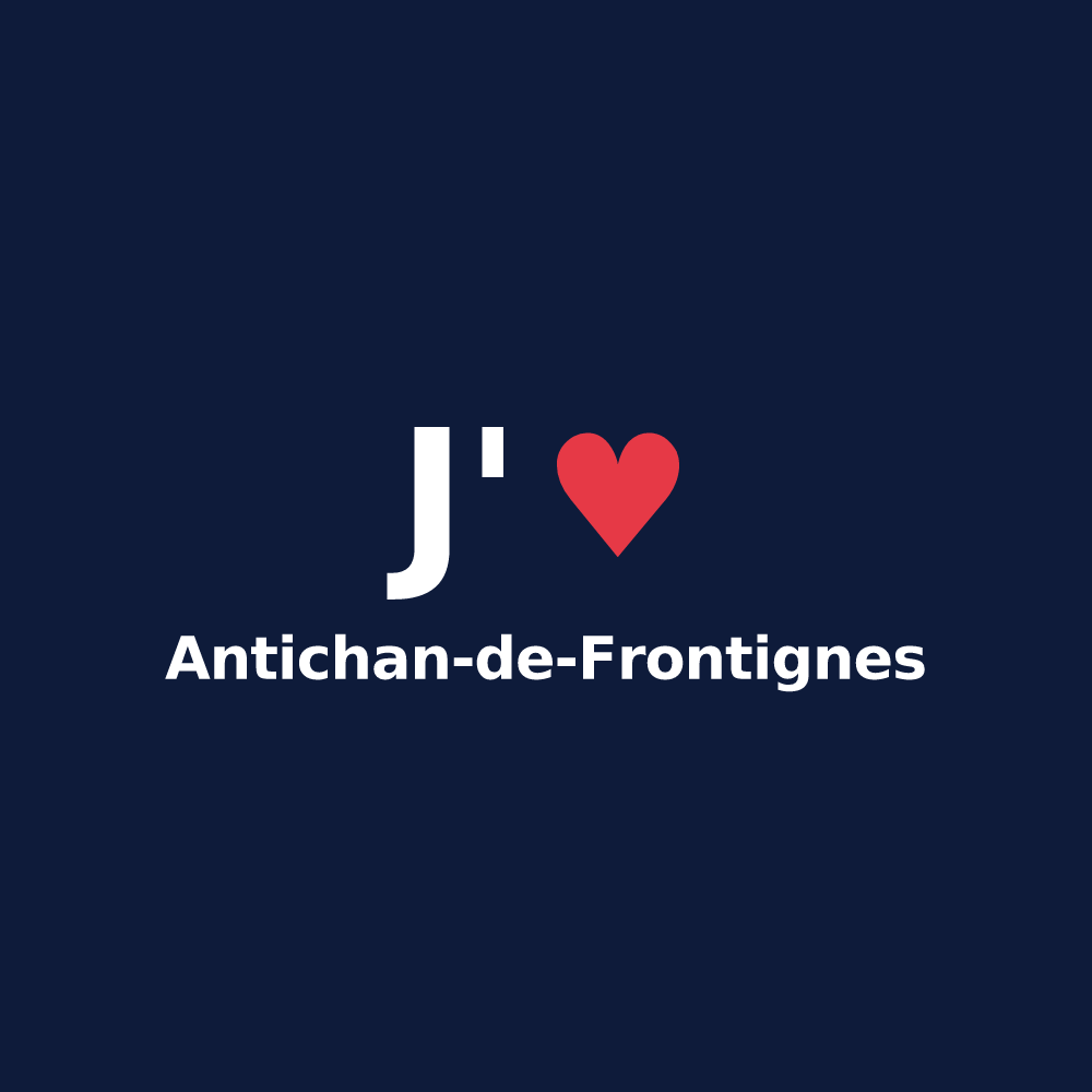 T-shirt personnalisé Antichan-de-Frontignes — design J'aime Antichan-de-Frontignes