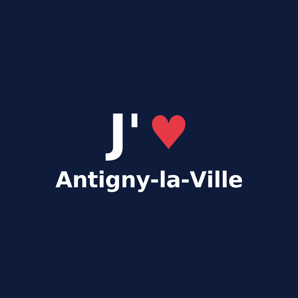 T-shirt personnalisé Antigny-la-Ville — design J'aime Antigny-la-Ville