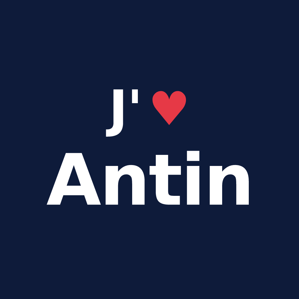T-shirt personnalisé Antin — design J'aime Antin