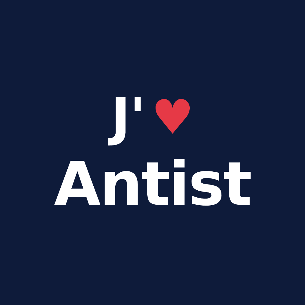 T-shirt personnalisé Antist — design J'aime Antist