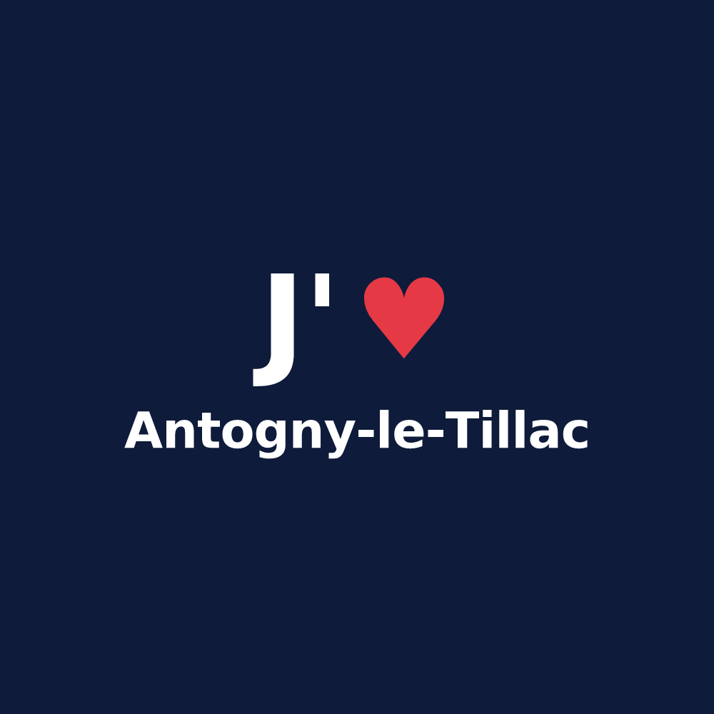 T-shirt personnalisé Antogny-le-Tillac — design J'aime Antogny-le-Tillac