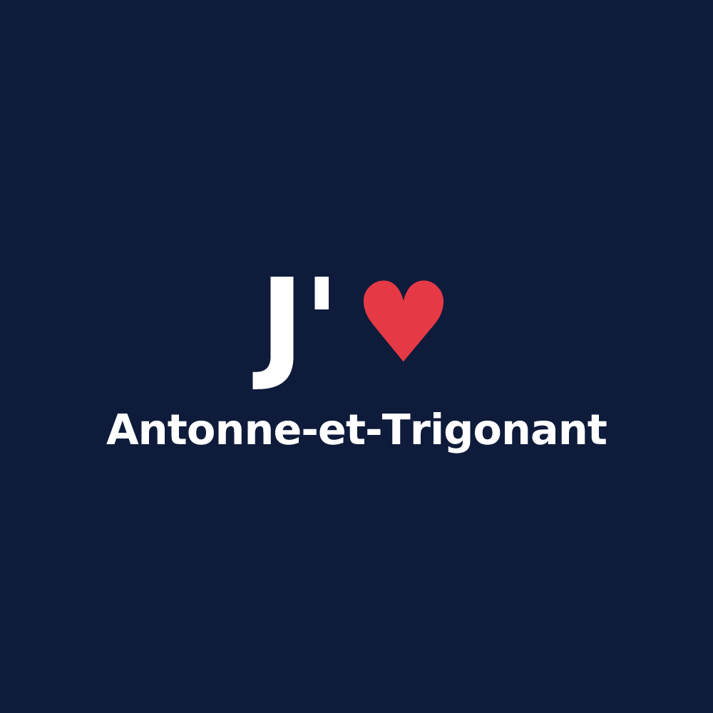 T-shirt personnalisé Antonne-et-Trigonant — design J'aime Antonne-et-Trigonant