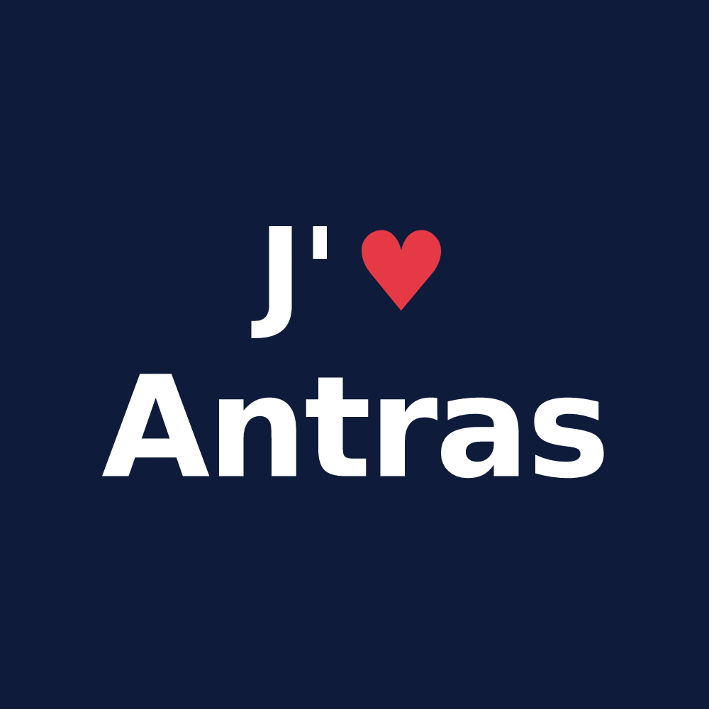 T-shirt personnalisé Antras — design J'aime Antras
