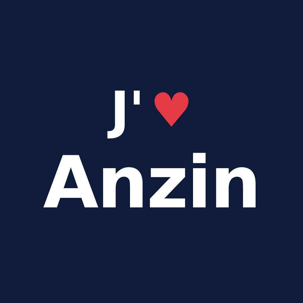 T-shirt personnalisé Anzin — design J'aime Anzin