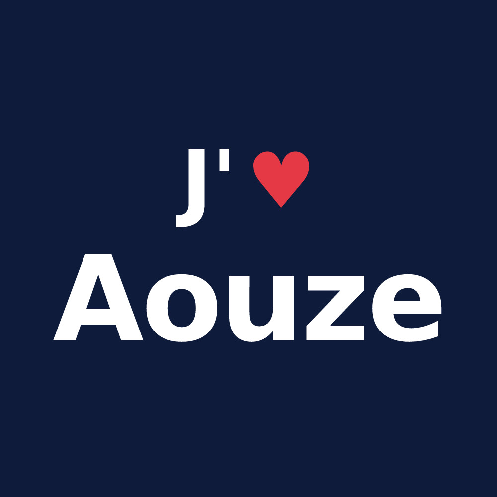 T-shirt personnalisé Aouze — design J'aime Aouze