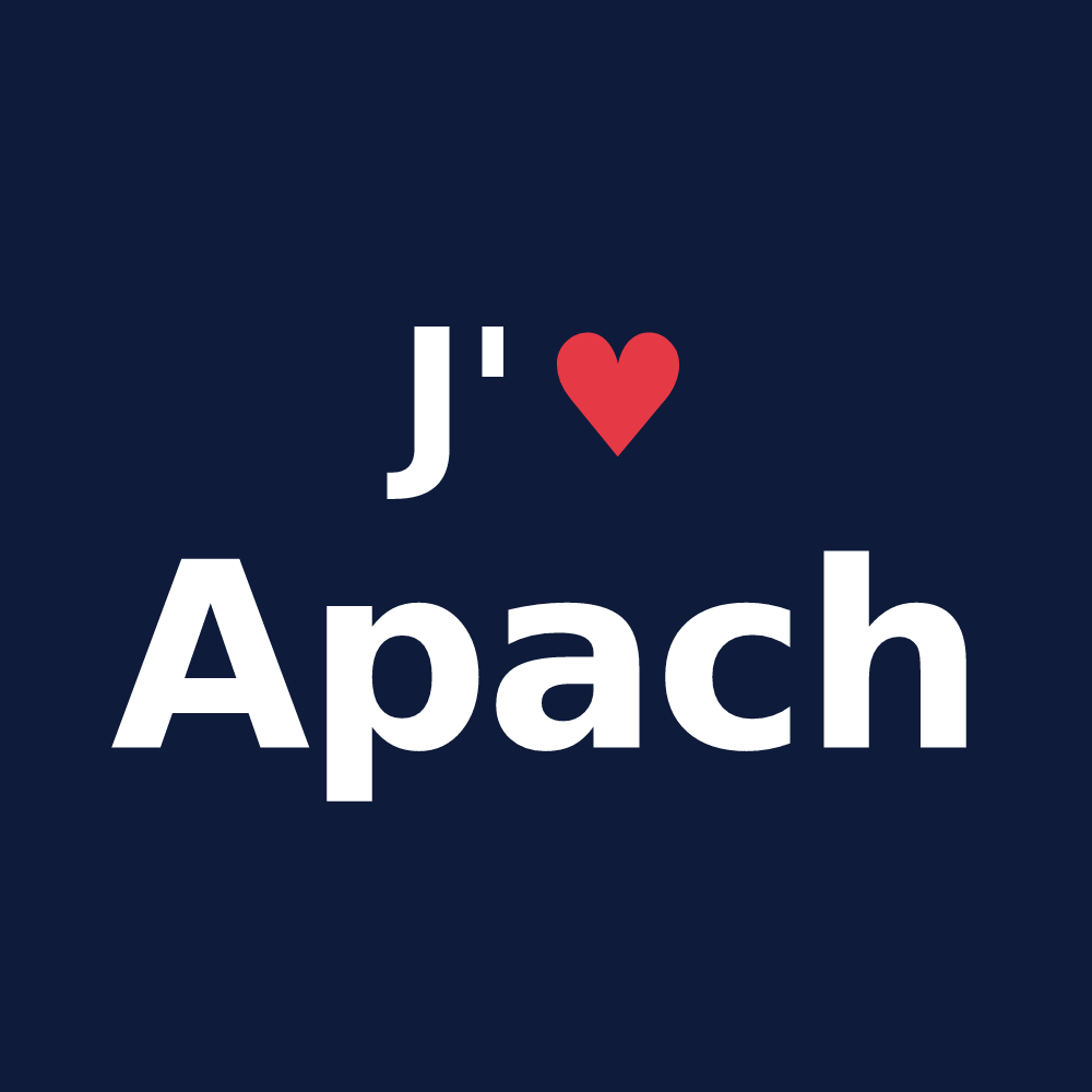 T-shirt personnalisé Apach — design J'aime Apach