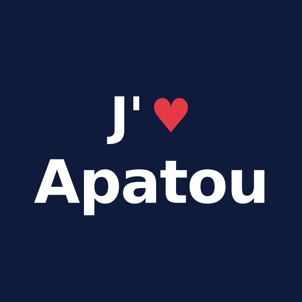 T-shirt personnalisé Apatou — design J'aime Apatou