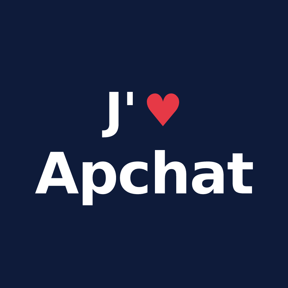 T-shirt personnalisé Apchat — design J'aime Apchat