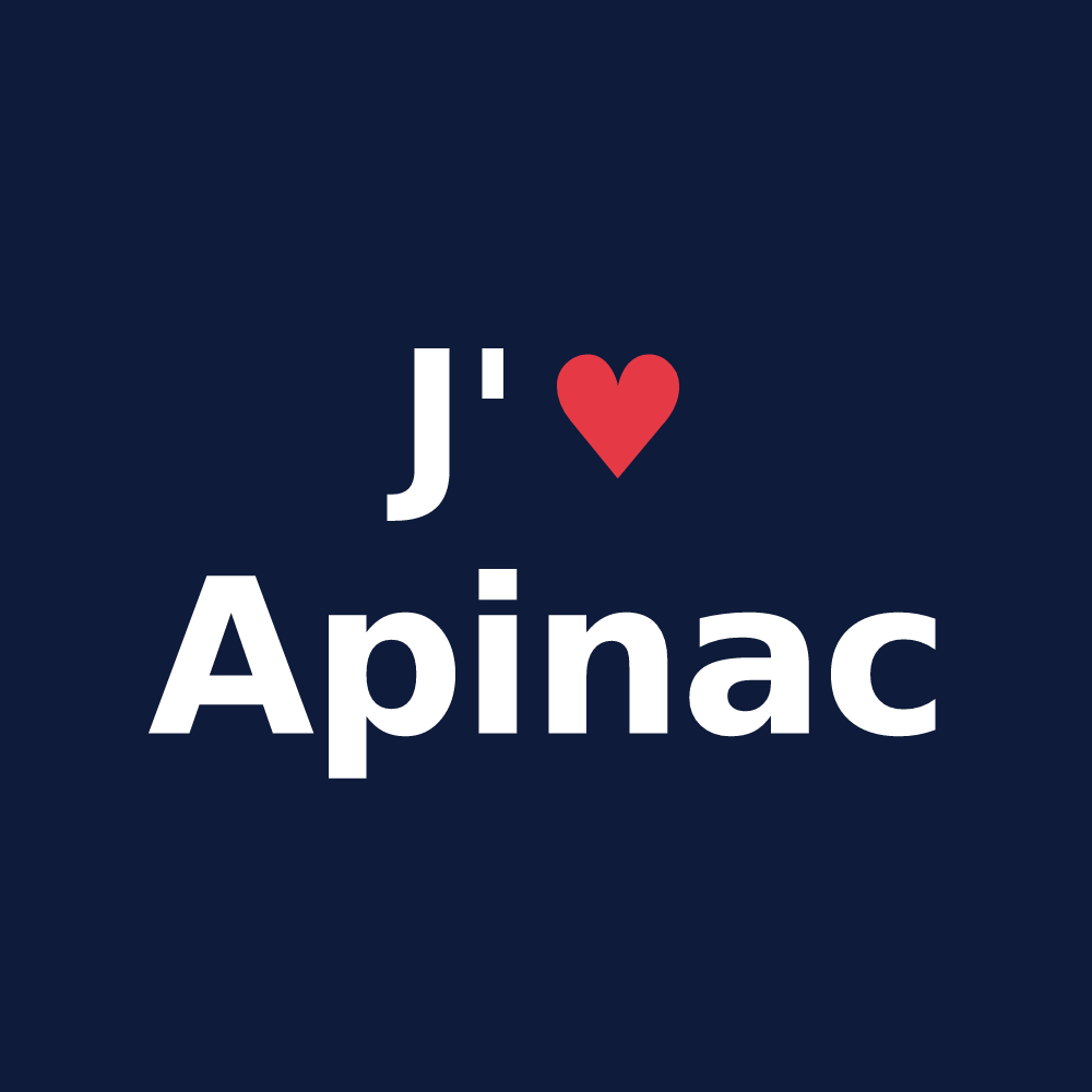 T-shirt personnalisé Apinac — design J'aime Apinac