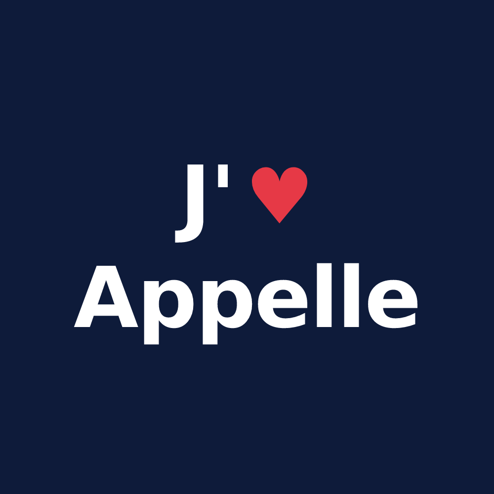 T-shirt personnalisé Appelle — design J'aime Appelle