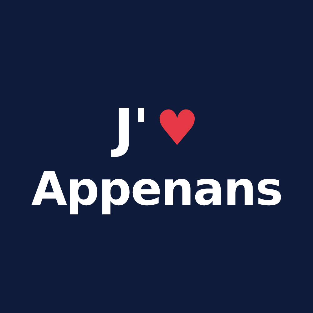 T-shirt personnalisé Appenans — design J'aime Appenans