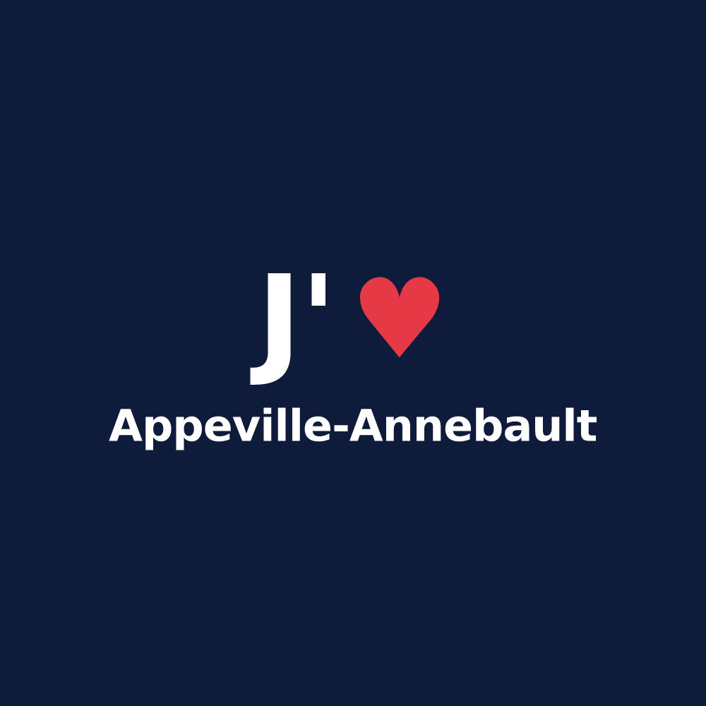 T-shirt personnalisé Appeville-Annebault — design J'aime Appeville-Annebault