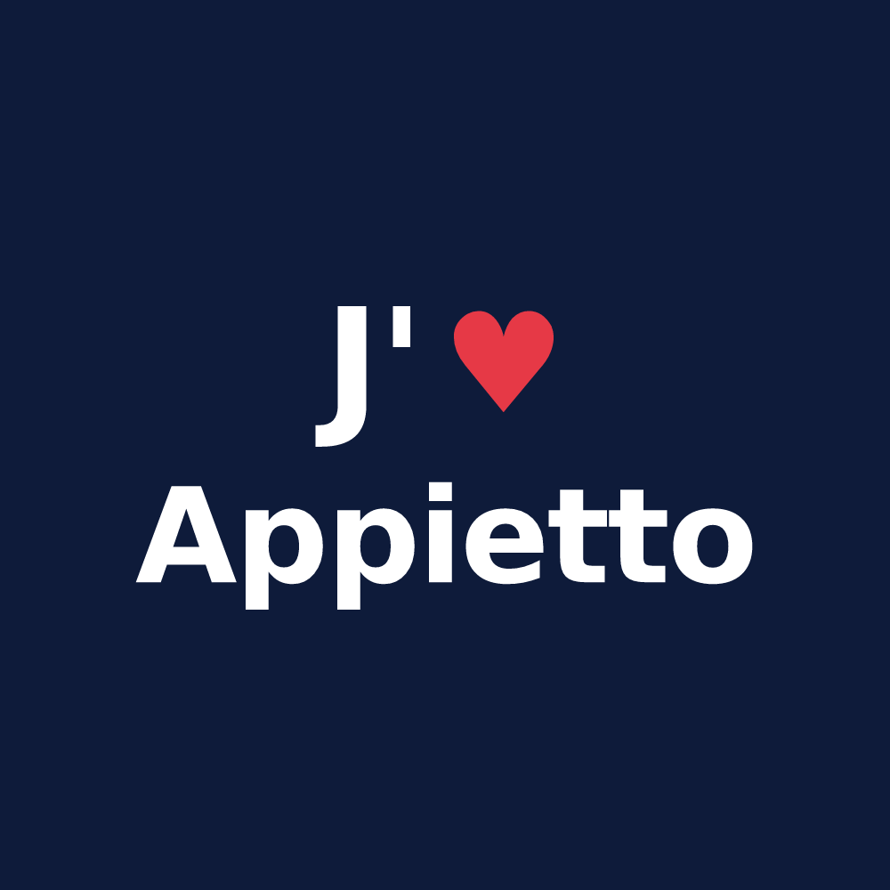 T-shirt personnalisé Appietto — design J'aime Appietto