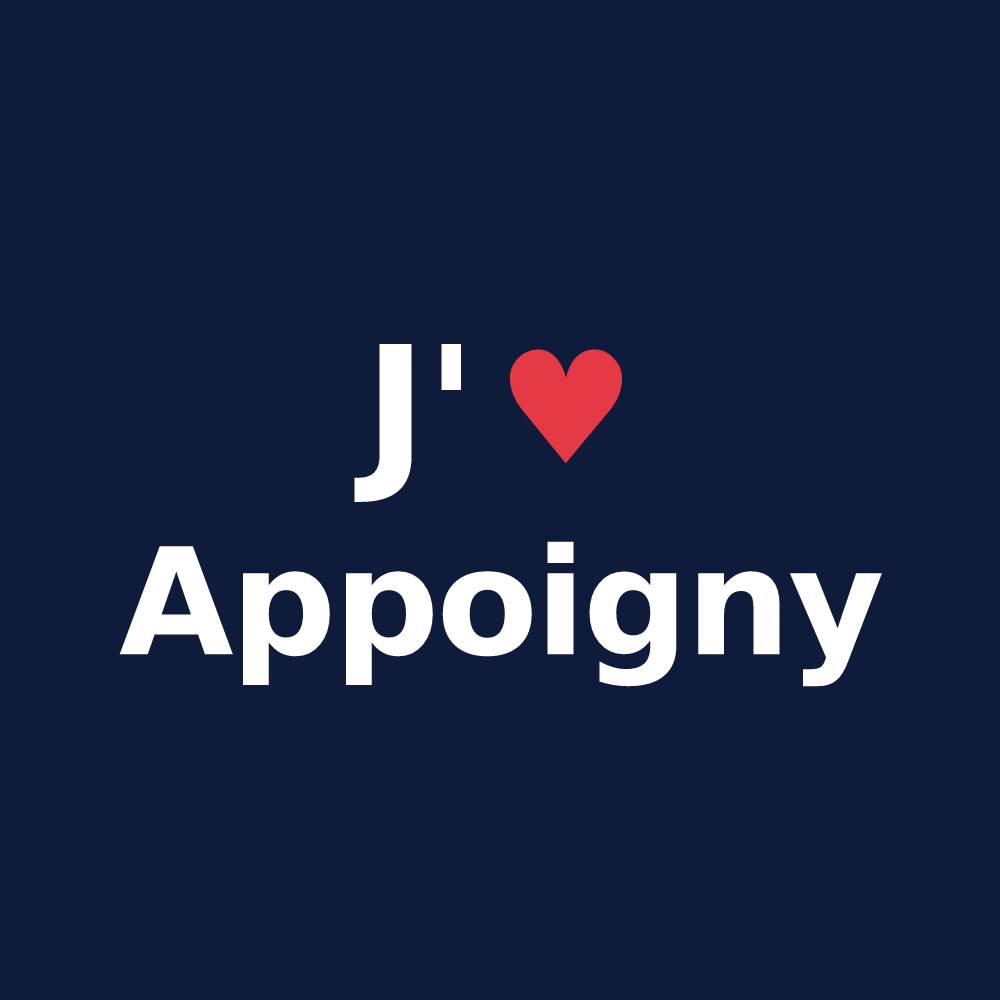 T-shirt personnalisé Appoigny — design J'aime Appoigny