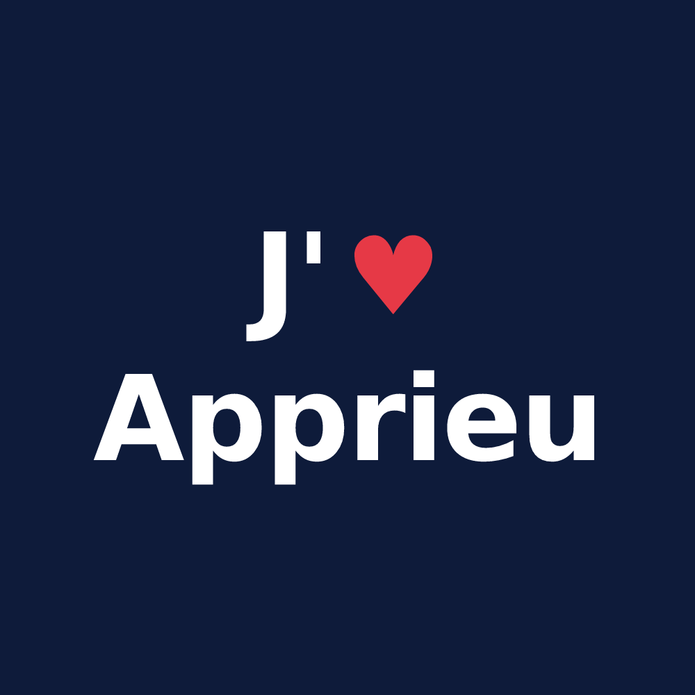 T-shirt personnalisé Apprieu — design J'aime Apprieu