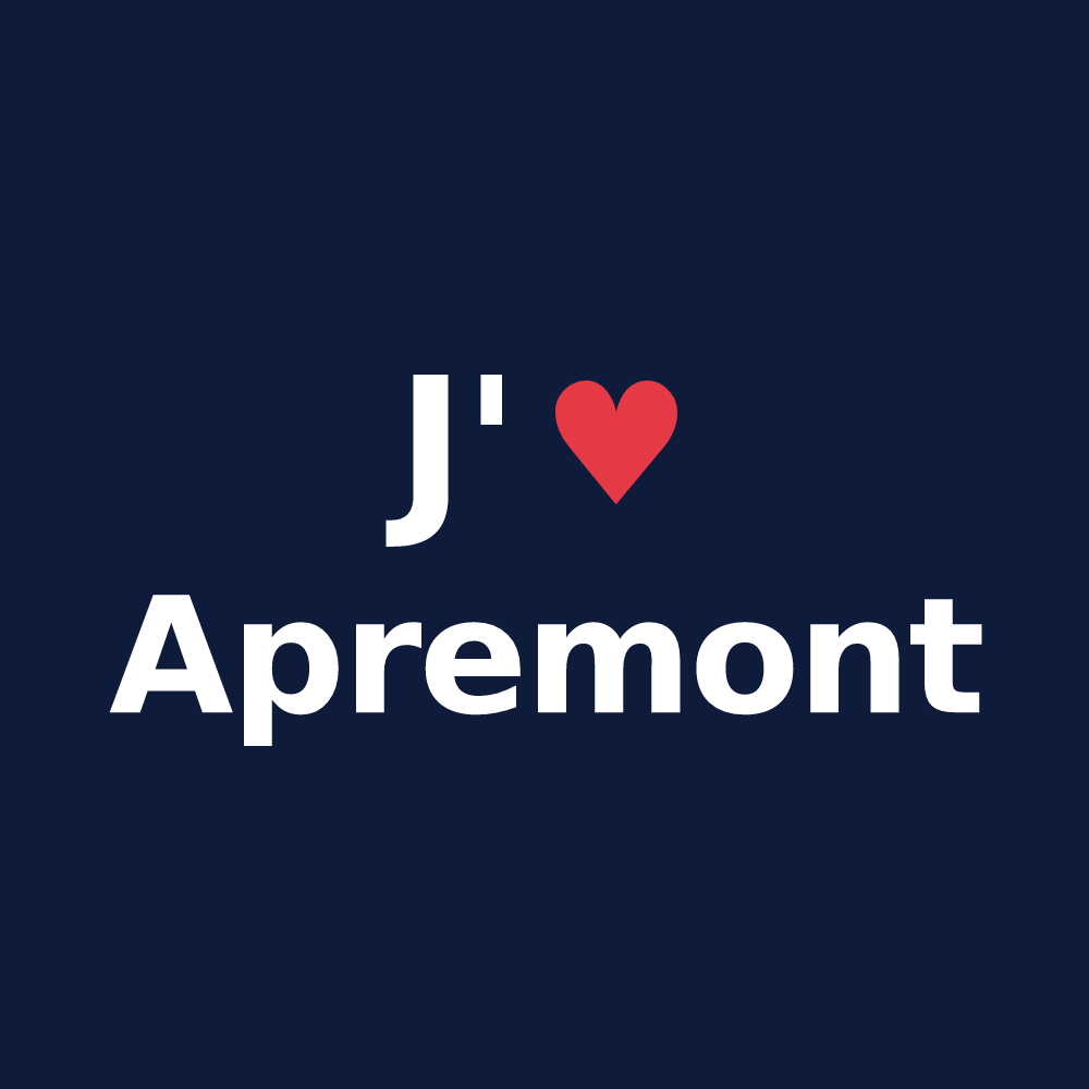T-shirt personnalisé Apremont — design J'aime Apremont