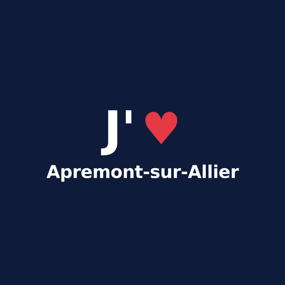 T-shirt personnalisé Apremont-sur-Allier — design J'aime Apremont-sur-Allier