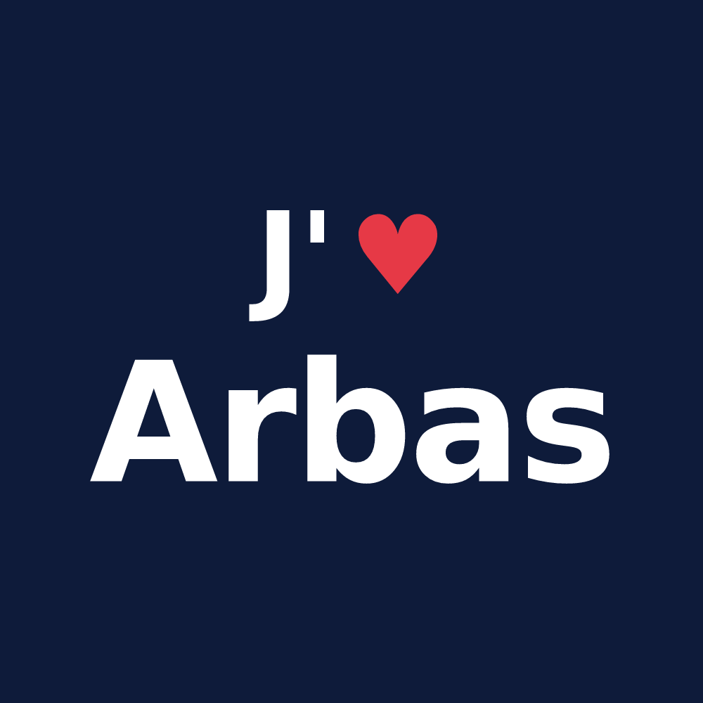 T-shirt personnalisé Arbas — design J'aime Arbas
