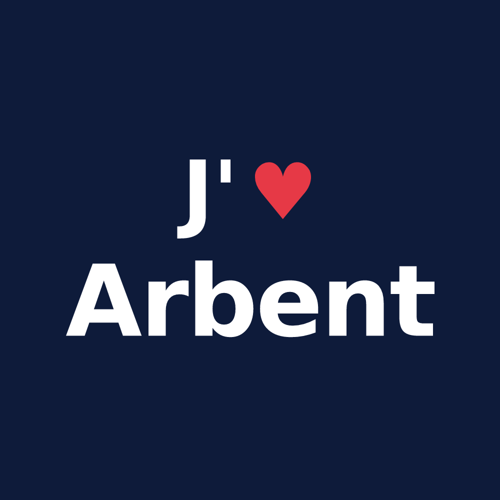 T-shirt personnalisé Arbent — design J'aime Arbent