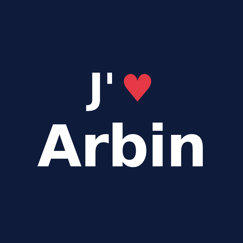 T-shirt personnalisé Arbin — design J'aime Arbin
