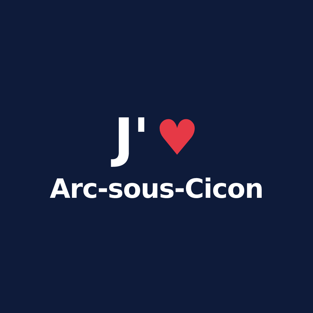 T-shirt personnalisé Arc-sous-Cicon — design J'aime Arc-sous-Cicon