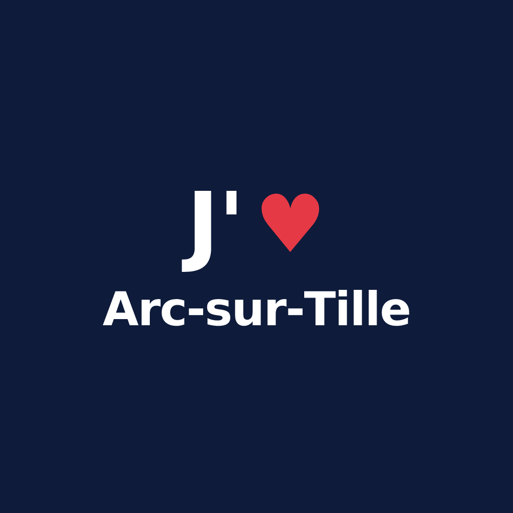 T-shirt personnalisé Arc-sur-Tille — design J'aime Arc-sur-Tille