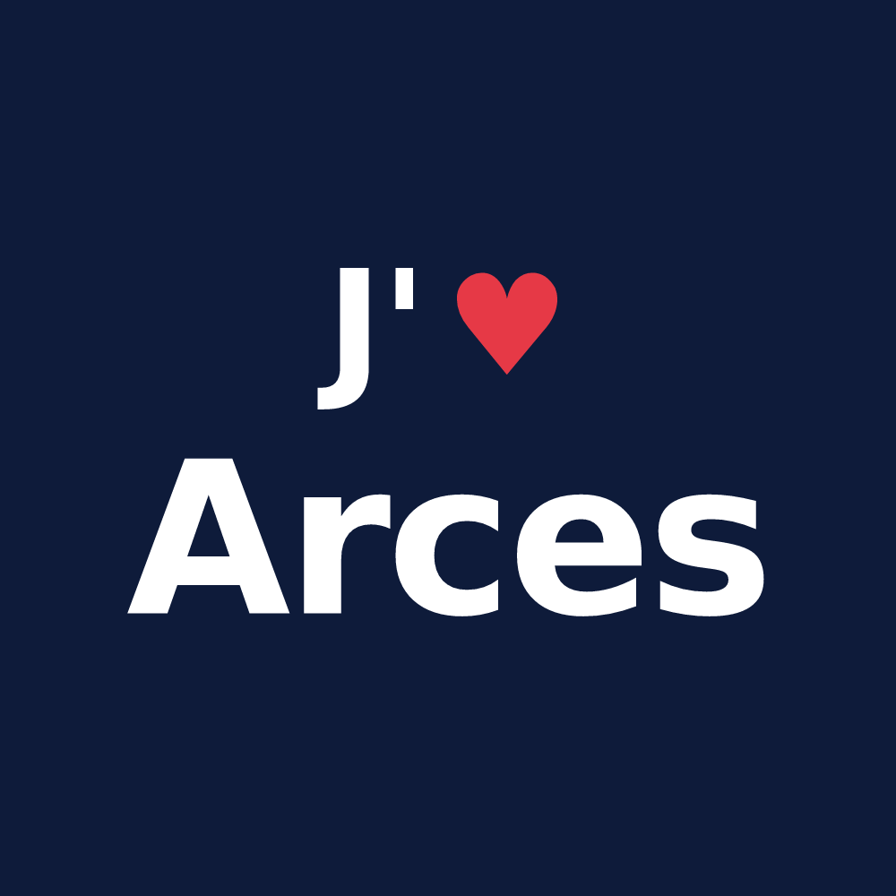 T-shirt personnalisé Arces — design J'aime Arces