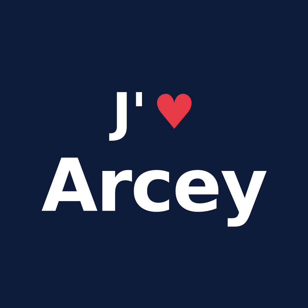 T-shirt personnalisé Arcey — design J'aime Arcey