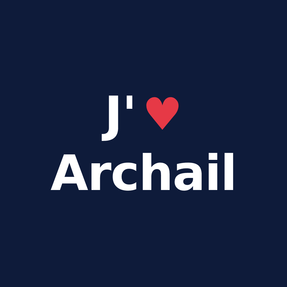 T-shirt personnalisé Archail — design J'aime Archail