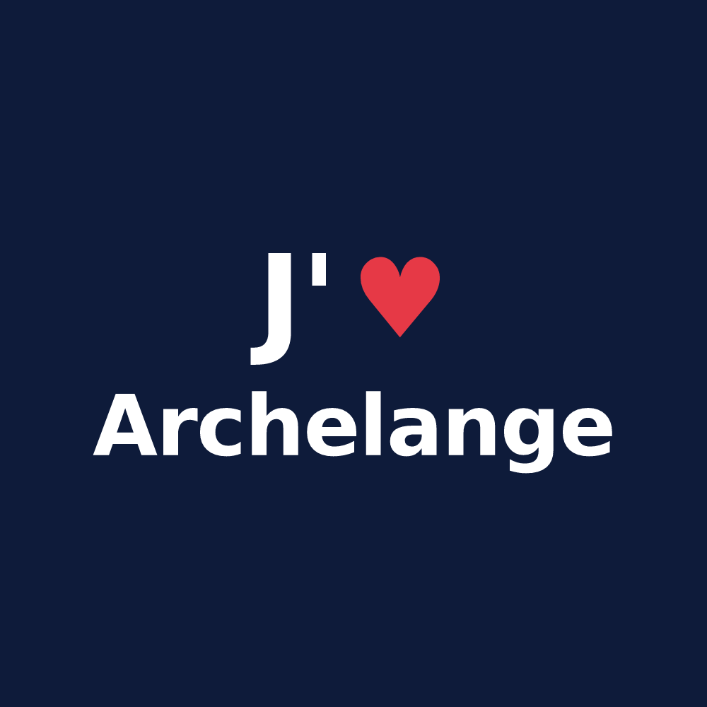 T-shirt personnalisé Archelange — design J'aime Archelange