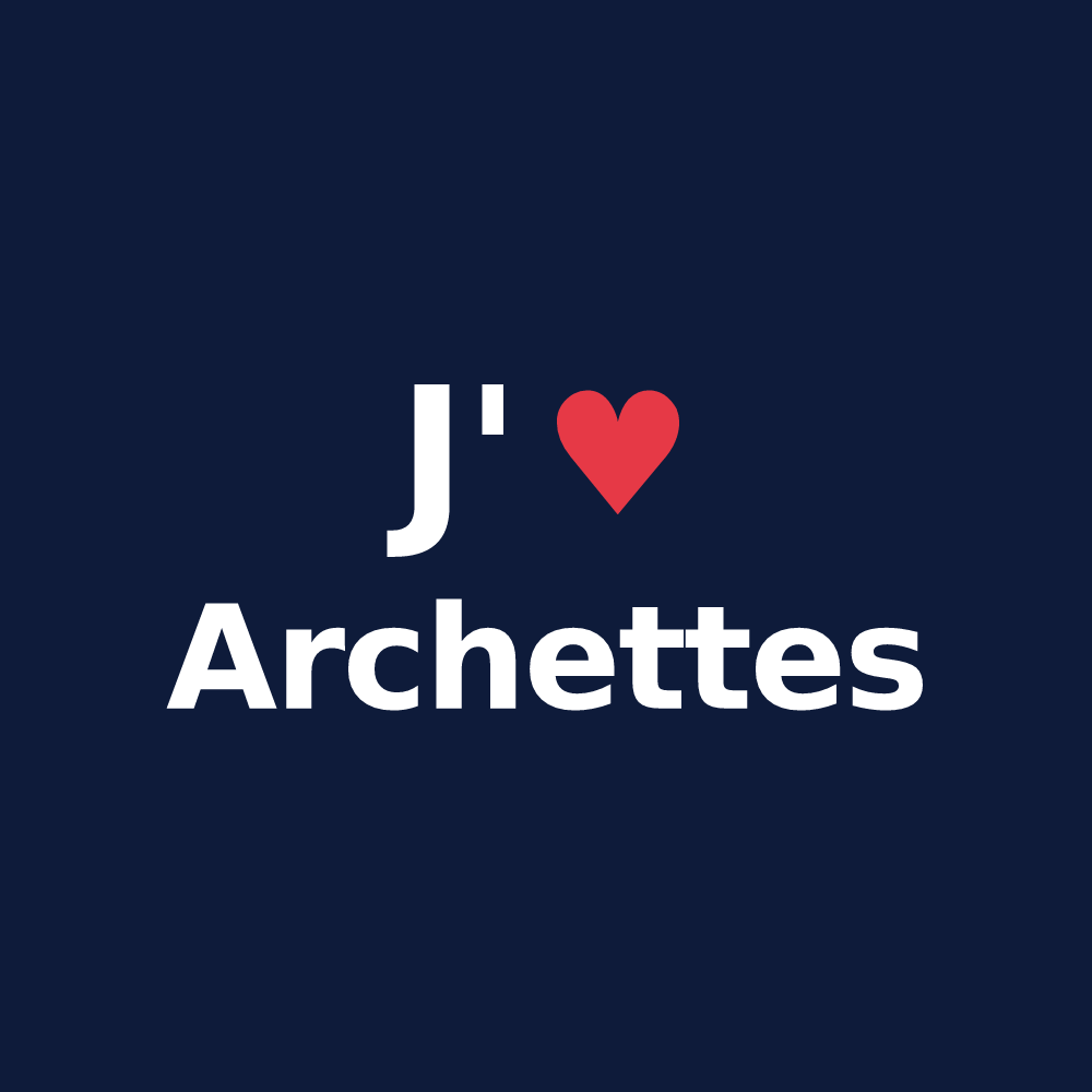 T-shirt personnalisé Archettes — design « J'aime Archettes » imprimé sur le t-shirt