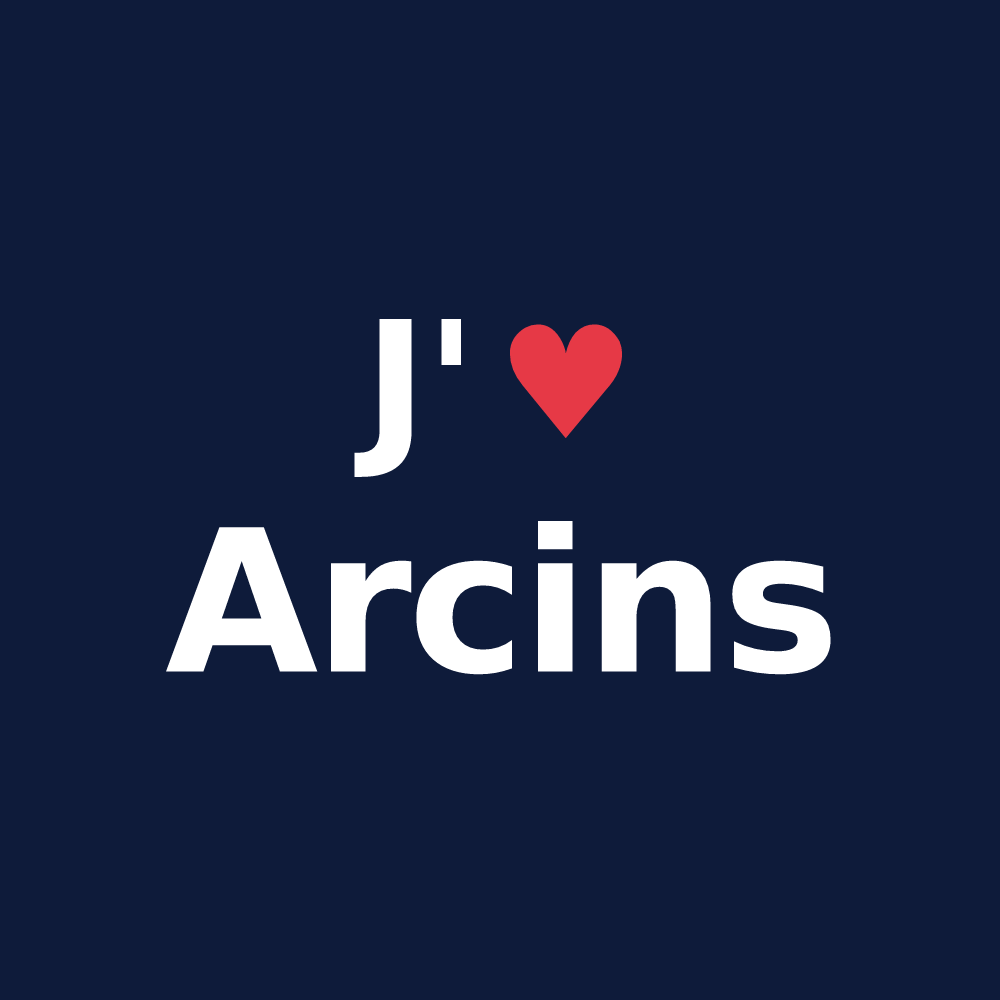 T-shirt personnalisé Arcins — design J'aime Arcins