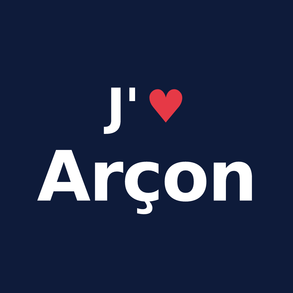 T-shirt personnalisé Arçon — design J'aime Arçon