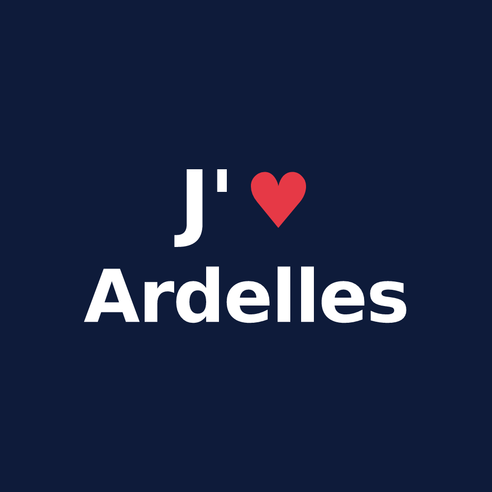 T-shirt personnalisé Ardelles — design J'aime Ardelles