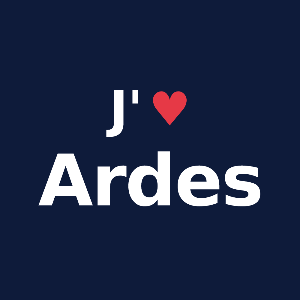 T-shirt personnalisé Ardes — design J'aime Ardes