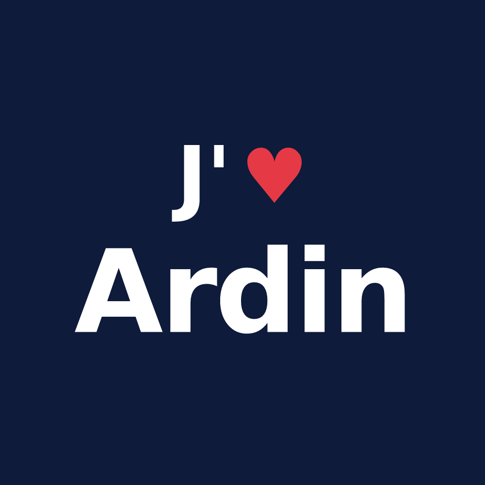 T-shirt personnalisé Ardin — design J'aime Ardin