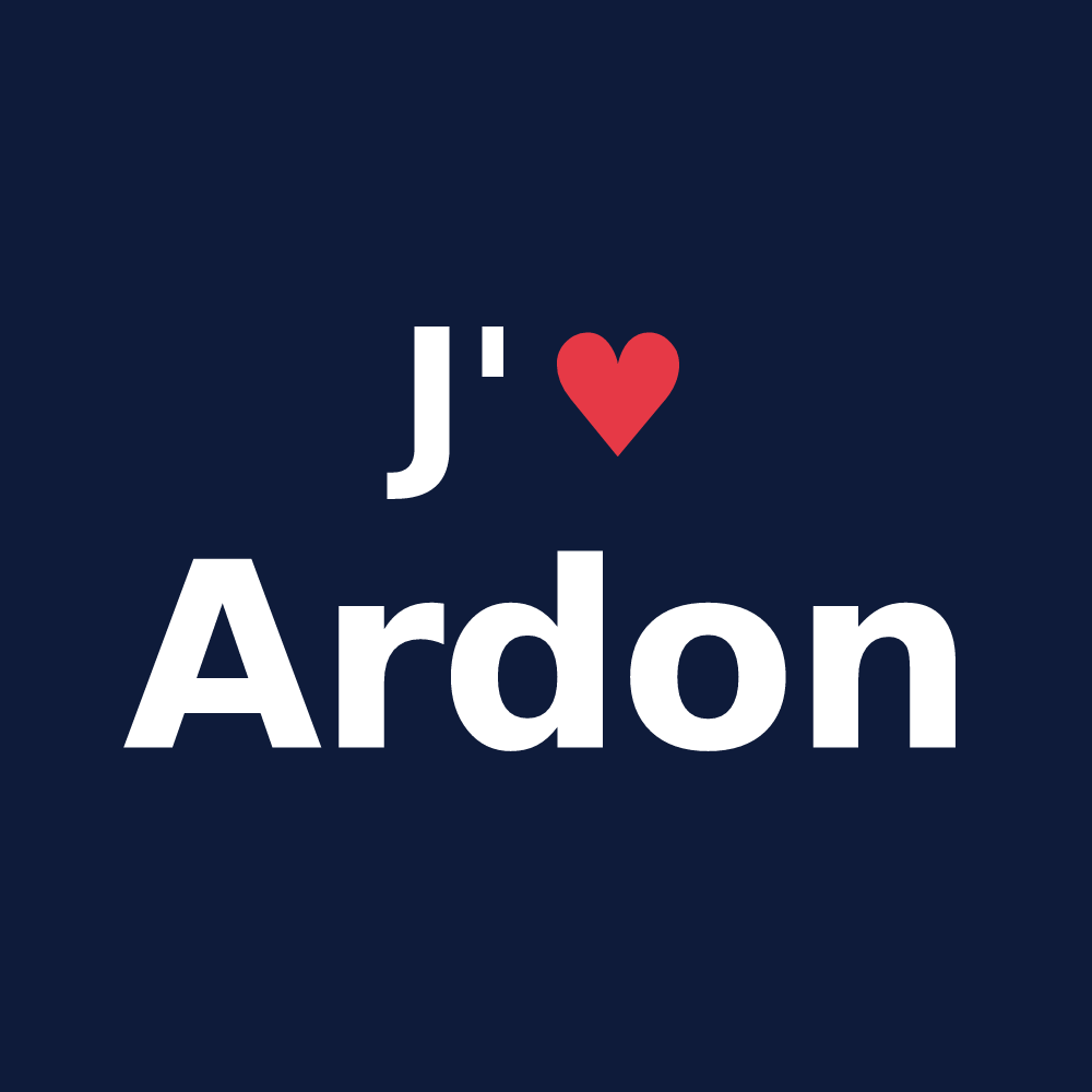 T-shirt personnalisé Ardon — design J'aime Ardon