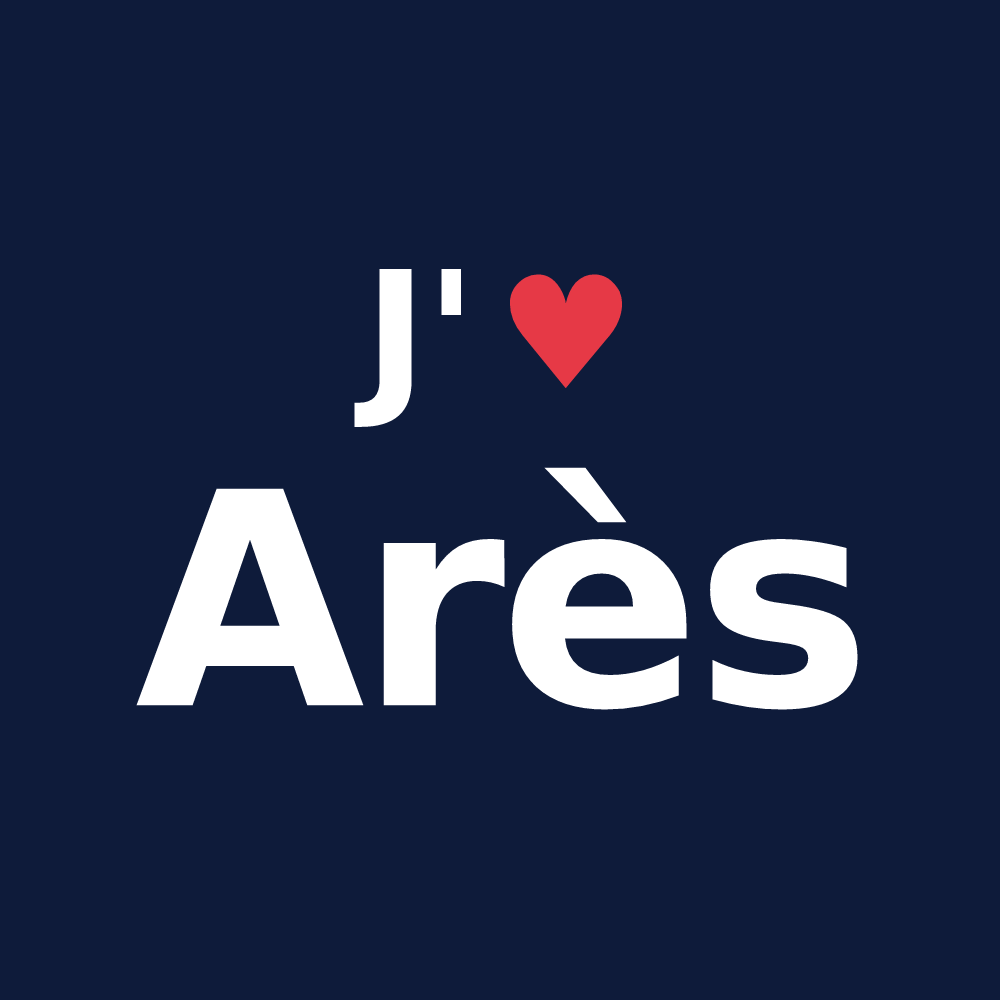 T-shirt personnalisé Arès — design J'aime Arès