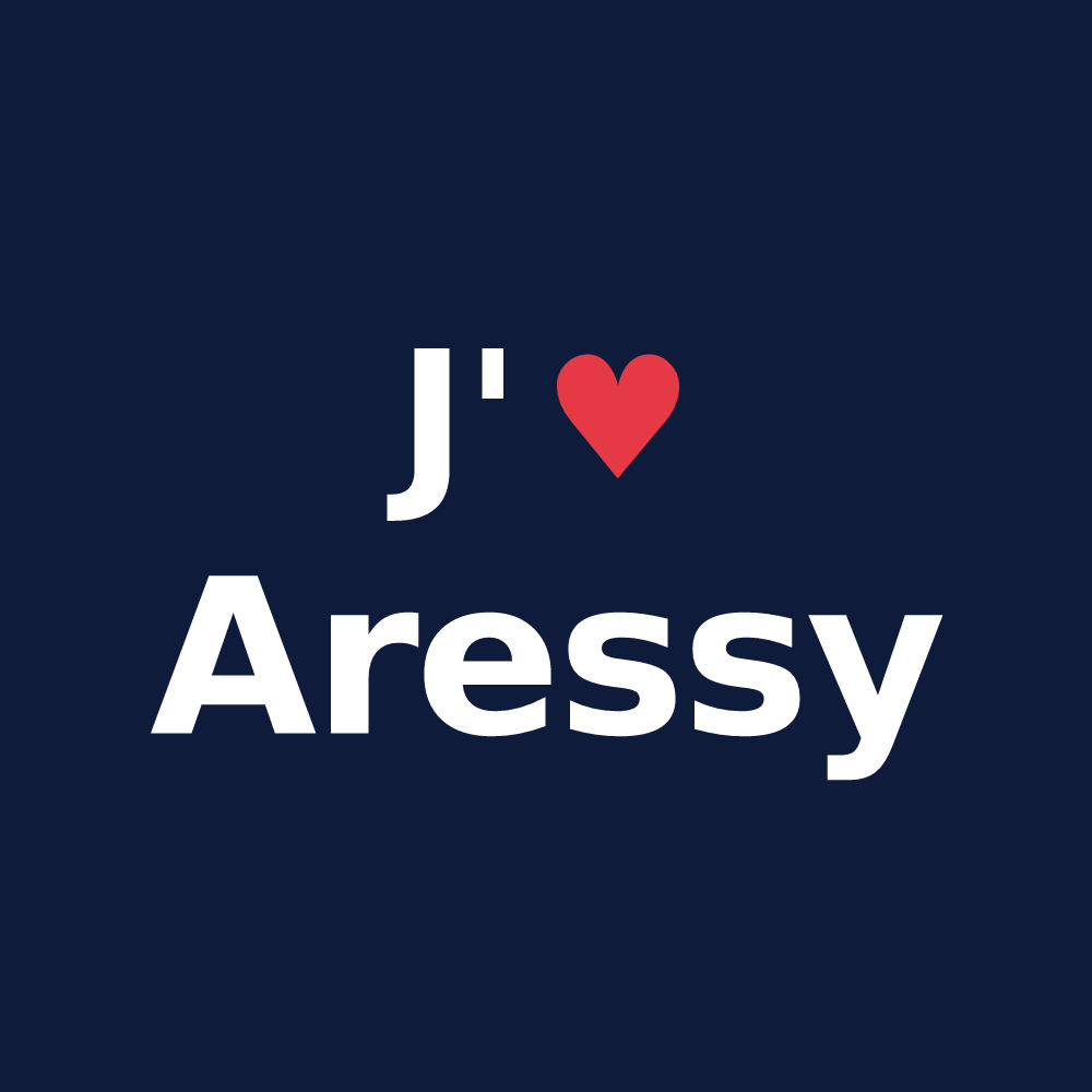 T-shirt personnalisé Aressy — design J'aime Aressy