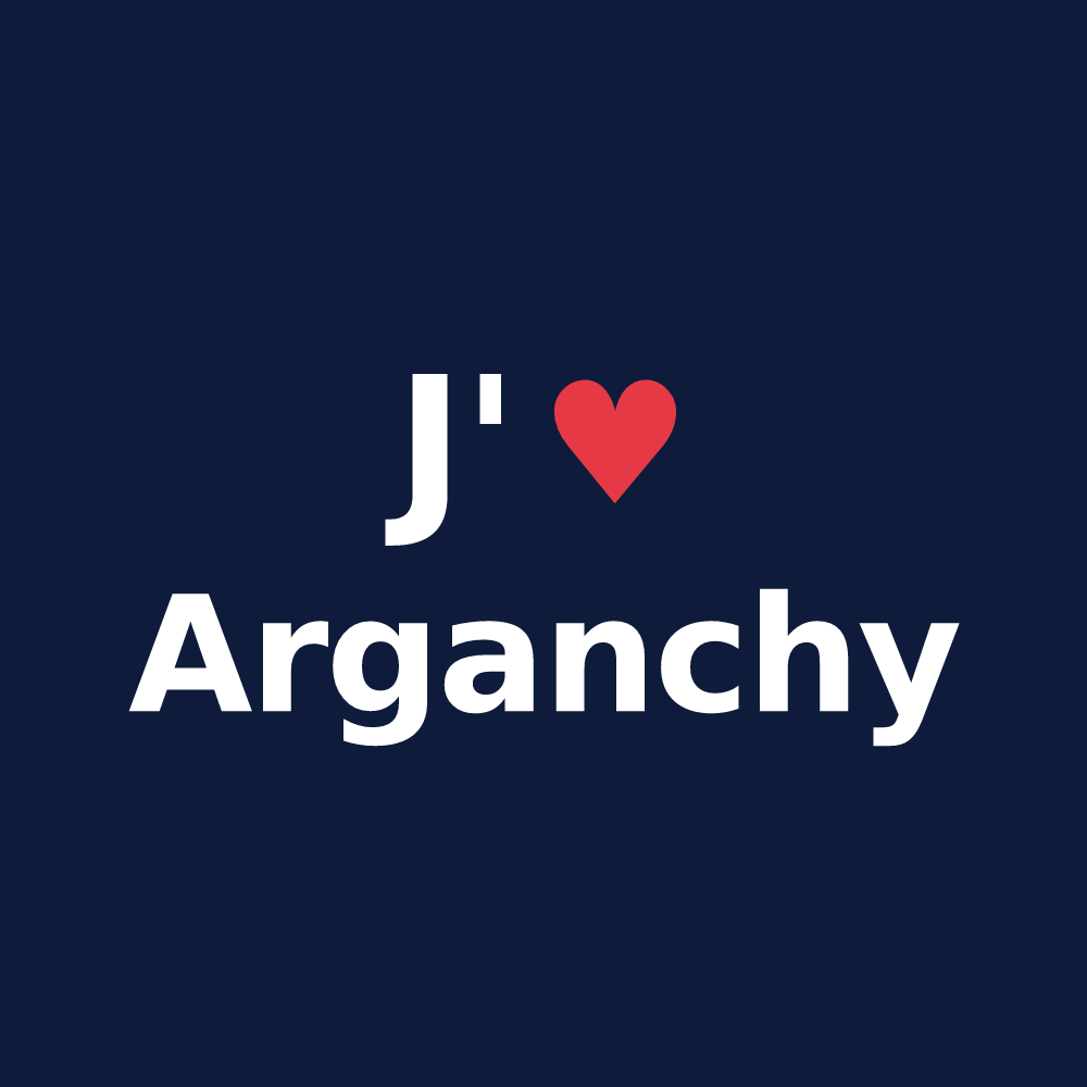 T-shirt personnalisé Arganchy — design J'aime Arganchy