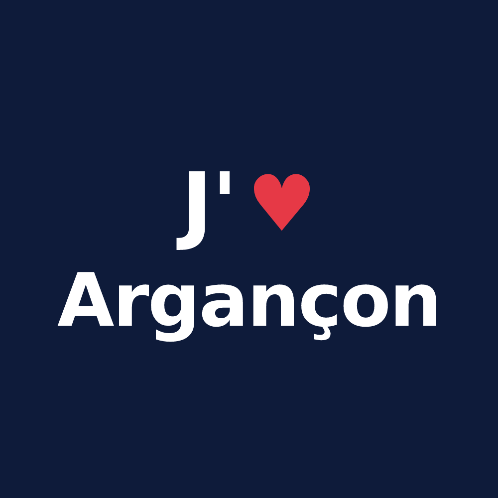 T-shirt personnalisé Argançon — design J'aime Argançon