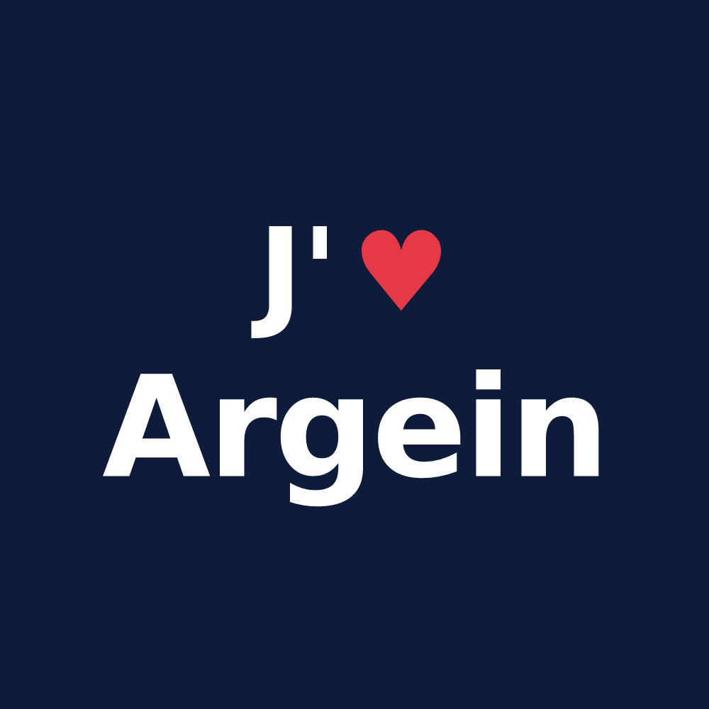T-shirt personnalisé Argein — design J'aime Argein