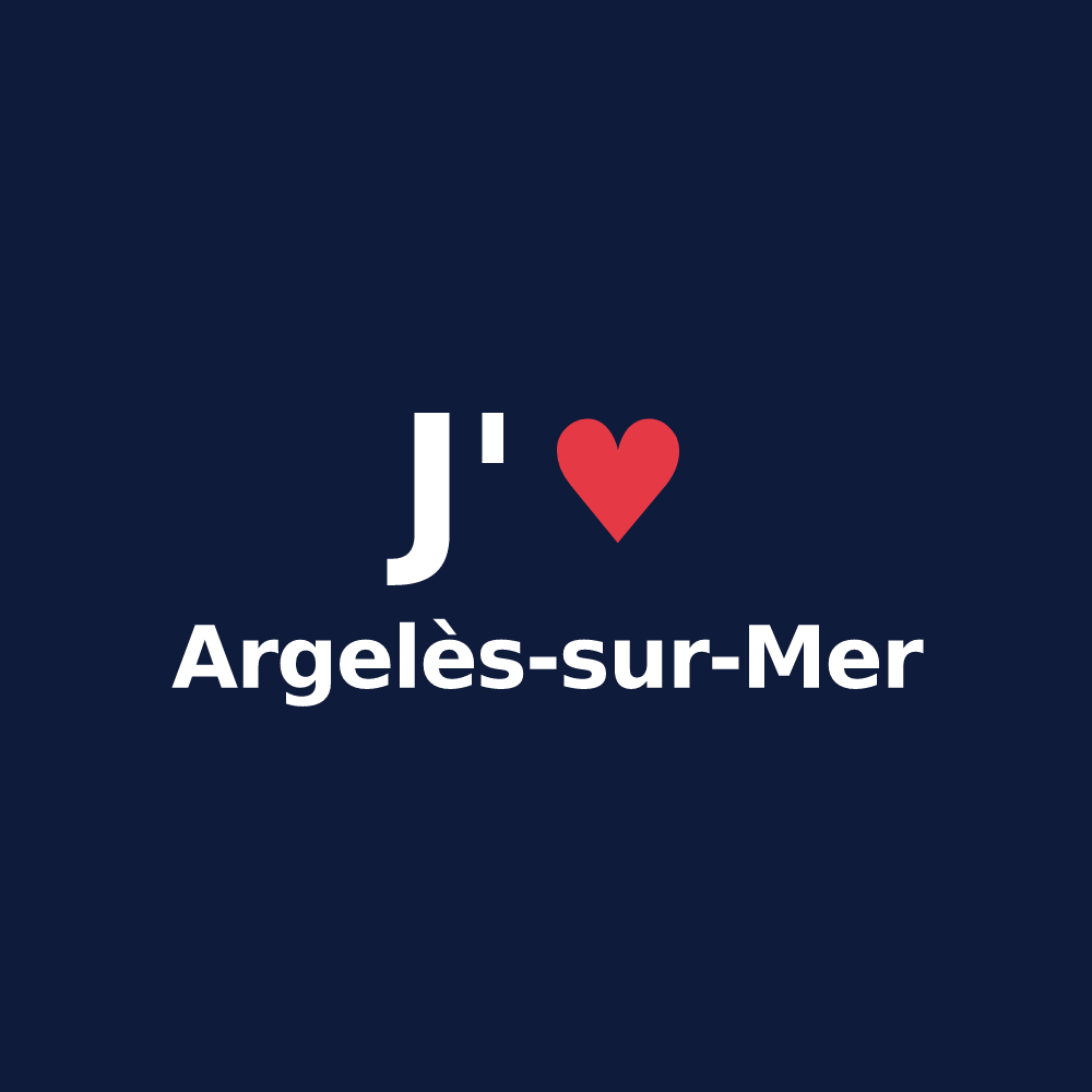 T-shirt personnalisé Argelès-sur-Mer — design J'aime Argelès-sur-Mer