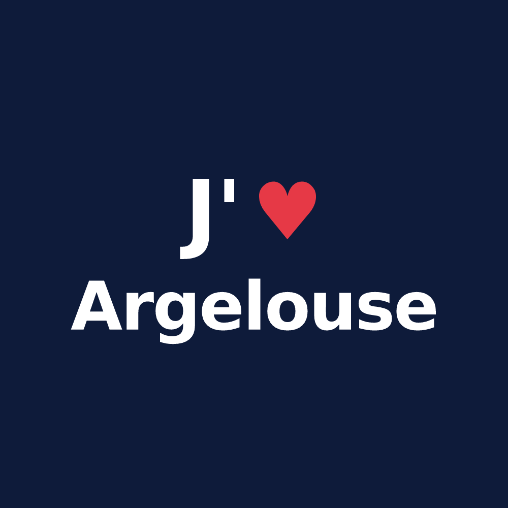 T-shirt personnalisé Argelouse — design J'aime Argelouse