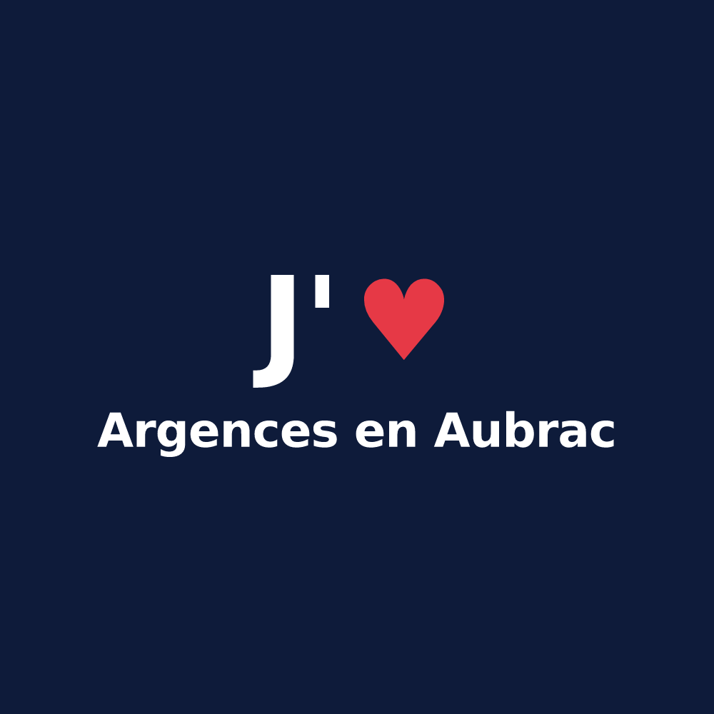T-shirt personnalisé Argences en Aubrac — design J'aime Argences en Aubrac